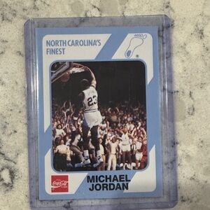 Michael Jordan North Carolina's Finest Basketball Card - Light Blue & White